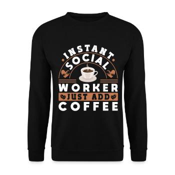 School Social Work Month Instant - Unisex Sweatshirt - black - Front - Alina (178cm) & Michal (187cm)