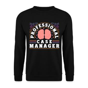 Mois du travail social à l’école Cerveau - Sweat-shirt Unisexe - noir - Devant - Alina (178cm) & Michal (187cm)