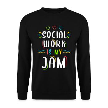 School Social Work Month Social - Unisex Pullover - Schwarz - Vorne - Alina (178cm) & Michal (187cm)