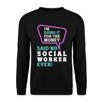 School Social Work Month IM Doing - Unisex Sweatshirt - black - Front - Alina (178cm) & Michal (187cm)