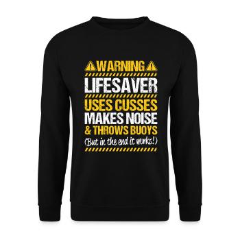 Sauveteur sauvetage aquatique sauveteur - Sweat-shirt Unisexe - noir - Devant - Alina (178cm) & Michal (187cm)