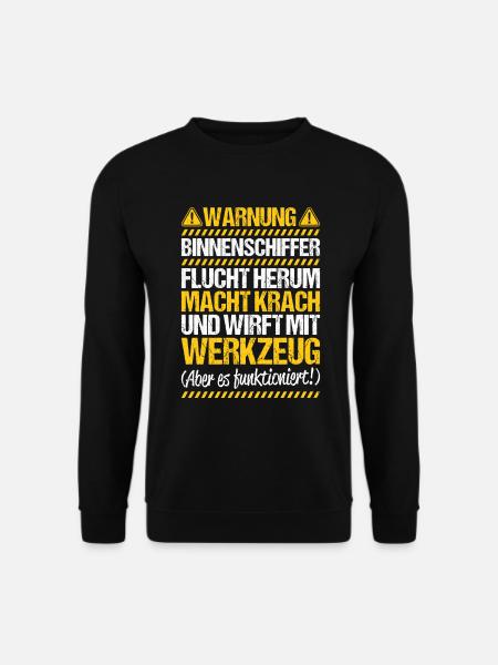 Binnenschiffer Binnenschifffahrt Binnenschiff - Unisex Pullover - Schwarz