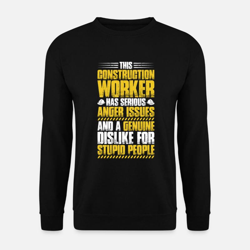 Bauarbeiter Baustelle Bauhandwerk Bauberuf Maurer - Unisex Pullover - Schwarz