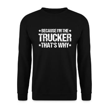 Truck driver Truck driver Professional driver Trucker - Unisex Sweatshirt - black - Front - Alina (178cm) & Michal (187cm)