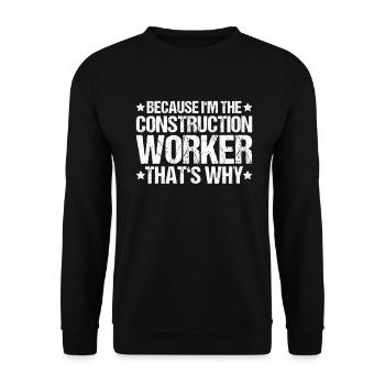 Construction worker Construction construction trade Construction profession Mason - Unisex Sweatshirt - black - Front - Alina (178cm) & Michal (187cm)