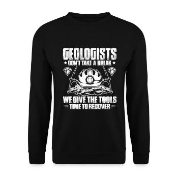Geologie Geologe Geologist Geology Geologin - Unisex Sweatshirt - black - Front - Alina (178cm) & Michal (187cm)