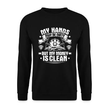 Geologie Geologe Geologist Geology Geologin - Unisex Sweatshirt - black - Front - Alina (178cm) & Michal (187cm)
