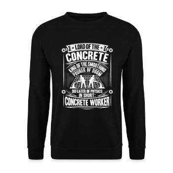 Concrete builder Reinforced concrete builder Concrete Worker - Unisex Sweatshirt - black - Front - Alina (178cm) & Michal (187cm)