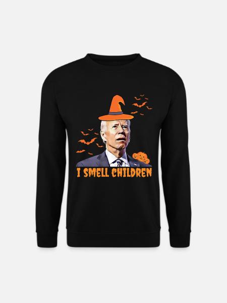 Biden Halloween , Ich rieche Kinder, Republikaner - Unisex Pullover - Schwarz