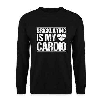 Maurer Maurermeister Mauerwerk Bricklayer Mason - Unisex Sweatshirt - black - Front - Alina (178cm) & Michal (187cm)