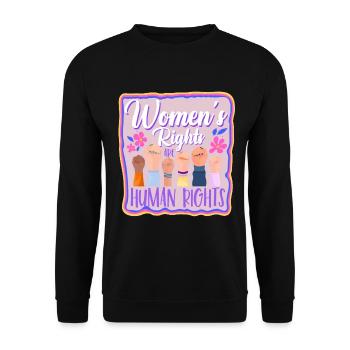 Feminin Women's Rights Social - Unisex Pullover - Schwarz - Vorne - Alina (178cm) & Michal (187cm)