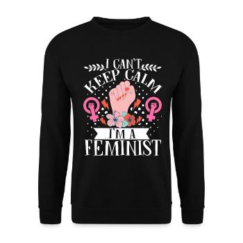 Female Women's Rights Female - Unisex Pullover - Schwarz - Vorne - Alina (178cm) & Michal (187cm)