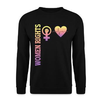 Feminist Women's Rights Female - Unisex Pullover - Schwarz - Vorne - Alina (178cm) & Michal (187cm)