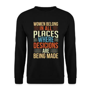Female Women's Rights Female - Unisex Pullover - Schwarz - Vorne - Alina (178cm) & Michal (187cm)