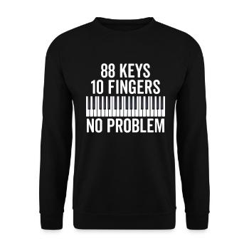 Funny Piano Player Teacher 88 Keys Piano Lover - Unisex Sweatshirt - black - Front - Alina (178cm) & Michal (187cm)