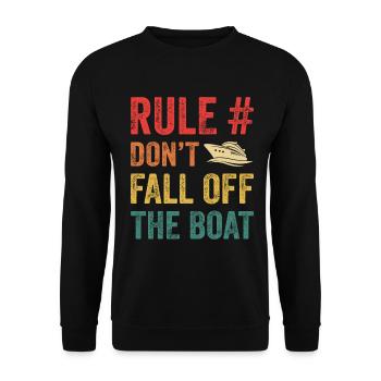 Funny Cruising Boat Trip Summer Travel Retro - Unisex Sweatshirt - black - Front - Alina (178cm) & Michal (187cm)