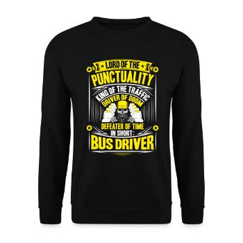 Bus Driver Bus Driver Busman School Bus Driver - Unisex Sweatshirt - black - Front - Alina (178cm) & Michal (187cm)
