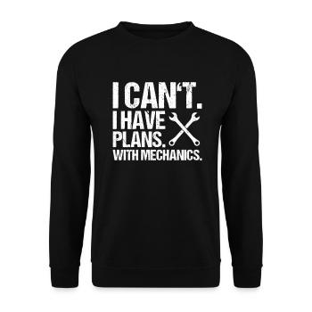 Mechanic Mechanic Mechanics Mechanic - Unisex Sweatshirt - black - Front - Alina (178cm) & Michal (187cm)