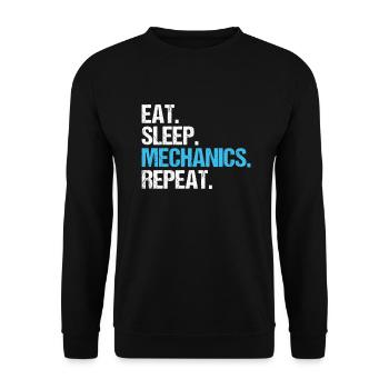 Mechanic Mechanic Mechanics Mechanic - Unisex Sweatshirt - black - Front - Alina (178cm) & Michal (187cm)