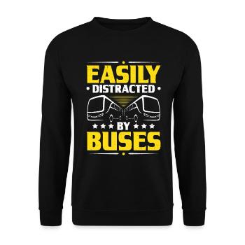 Bus Driver Bus Driver Busman School Bus Driver - Unisex Sweatshirt - black - Front - Alina (178cm) & Michal (187cm)