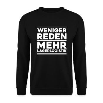 Fachkraft für Lagerlogistik Warehouse Worker Lager - Unisex Pullover - Schwarz - Vorne - Alina (178cm) & Michal (187cm)