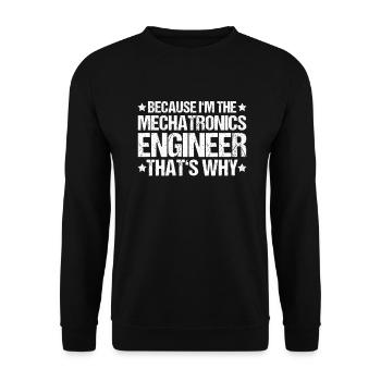 Mechatroniker Mechatronik Mechatronics Engineer - Unisex Sweatshirt - black - Front - Alina (178cm) & Michal (187cm)