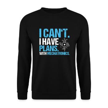 Mechatroniker Mechatronik Mechatronics Engineer - Unisex Sweatshirt - black - Front - Alina (178cm) & Michal (187cm)