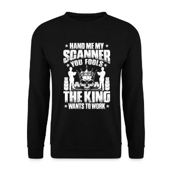 Warehouse Logistics Specialist Warehouse Worker Warehouse - Unisex Sweatshirt - black - Front - Alina (178cm) & Michal (187cm)