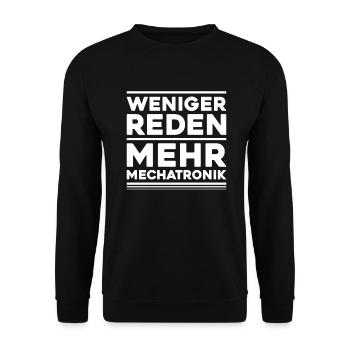 Mechatroniker Mechatronik Mechatronics Engineer - Unisex Pullover - Schwarz - Vorne - Alina (178cm) & Michal (187cm)