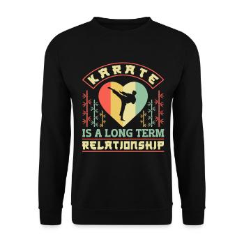 Karate Black Belt Gi Uniform - Unisex Pullover - Schwarz - Vorne - Alina (178cm) & Michal (187cm)
