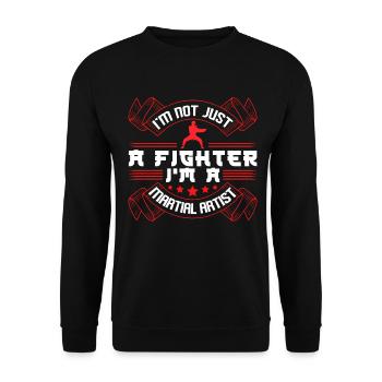 Karate Black Belt Gi Uniform I'M - Unisex Pullover - Schwarz - Vorne - Alina (178cm) & Michal (187cm)