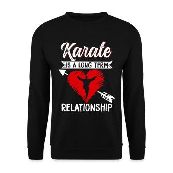 Karate Black Belt Gi Uniform - Unisex Pullover - Schwarz - Vorne - Alina (178cm) & Michal (187cm)