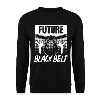 Karate Black Belt Gi Uniform - Unisex Pullover - Schwarz - Vorne - Alina (178cm) & Michal (187cm)