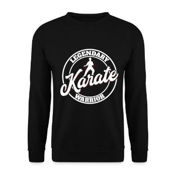 Karate Black Belt Gi Uniform - Unisex Pullover - Schwarz - Vorne - Alina (178cm) & Michal (187cm)