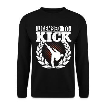 Karate Black Belt Gi Uniform - Unisex Pullover - Schwarz - Vorne - Alina (178cm) & Michal (187cm)