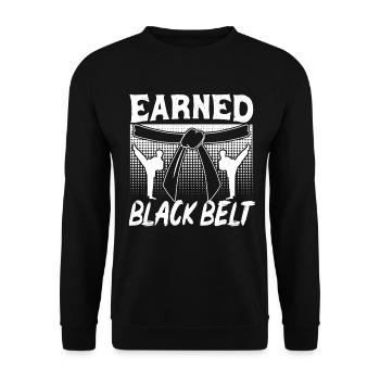Karate Black Belt Gi Uniform - Unisex Pullover - Schwarz - Vorne - Alina (178cm) & Michal (187cm)