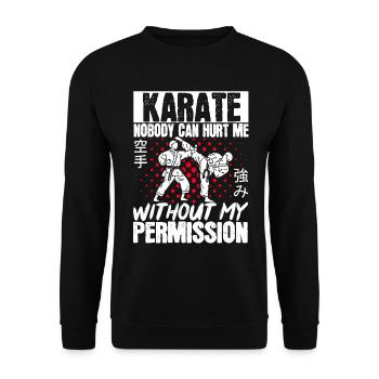 Karate Black Belt Gi Uniform - Unisex Pullover - Schwarz - Vorne - Alina (178cm) & Michal (187cm)