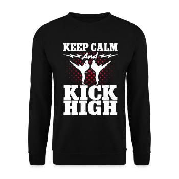 Karate Black Belt Gi Uniform Keep - Unisex Pullover - Schwarz - Vorne - Alina (178cm) & Michal (187cm)
