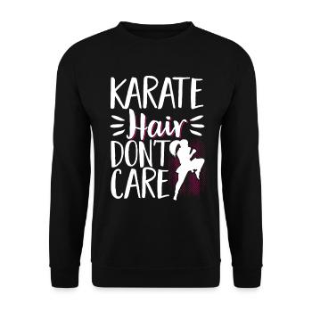 Karate Black Belt Gi Uniform - Unisex Pullover - Schwarz - Vorne - Alina (178cm) & Michal (187cm)