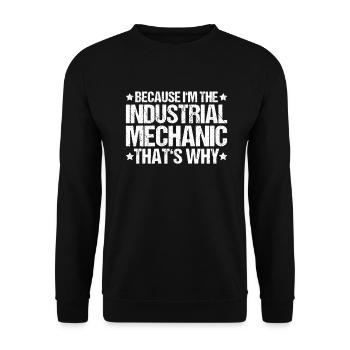 Industriemechaniker Industrial Mechanic - Unisex Pullover - Schwarz - Vorne - Alina (178cm) & Michal (187cm)