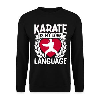 Karate Black Belt Gi Uniform - Unisex Pullover - Schwarz - Vorne - Alina (178cm) & Michal (187cm)