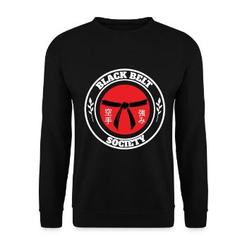 Karate Black Belt Gi Uniform Black - Unisex Pullover - Schwarz - Vorne - Alina (178cm) & Michal (187cm)
