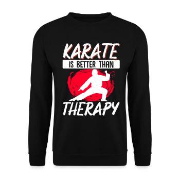 Karate Black Belt Gi Uniform - Unisex Pullover - Schwarz - Vorne - Alina (178cm) & Michal (187cm)