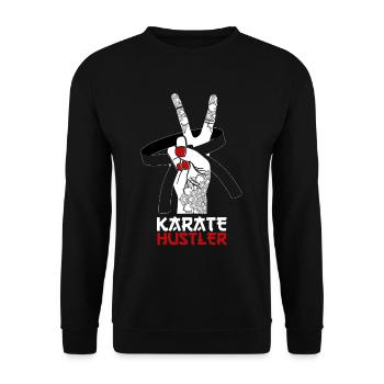 Karate Black Belt Gi Uniform - Unisex Pullover - Schwarz - Vorne - Alina (178cm) & Michal (187cm)