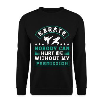 Karate Black Belt Gi Uniform - Unisex Pullover - Schwarz - Vorne - Alina (178cm) & Michal (187cm)