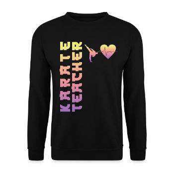 Karate Black Belt Gi Uniform - Unisex Pullover - Schwarz - Vorne - Alina (178cm) & Michal (187cm)