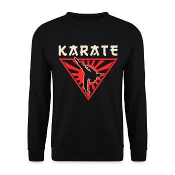 Karate Black Belt Gi Uniform - Unisex Pullover - Schwarz - Vorne - Alina (178cm) & Michal (187cm)