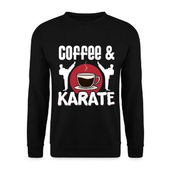 Karate Black Belt Gi Uniform - Unisex Pullover - Schwarz - Vorne - Alina (178cm) & Michal (187cm)