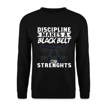 Karate Black Belt Gi Uniform - Unisex Pullover - Schwarz - Vorne - Alina (178cm) & Michal (187cm)