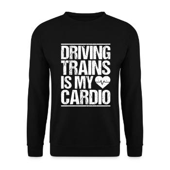 Triebfahrzeugführer Lokführer Train Driver - Unisex Pullover - Schwarz - Vorne - Alina (178cm) & Michal (187cm)